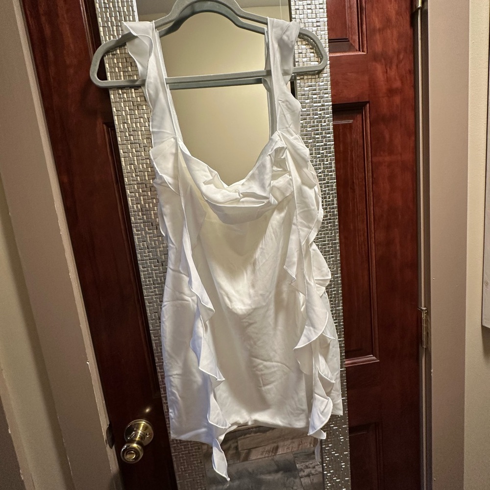 Peppermayo Elegant White Mini Dress - Picture 3 of 5